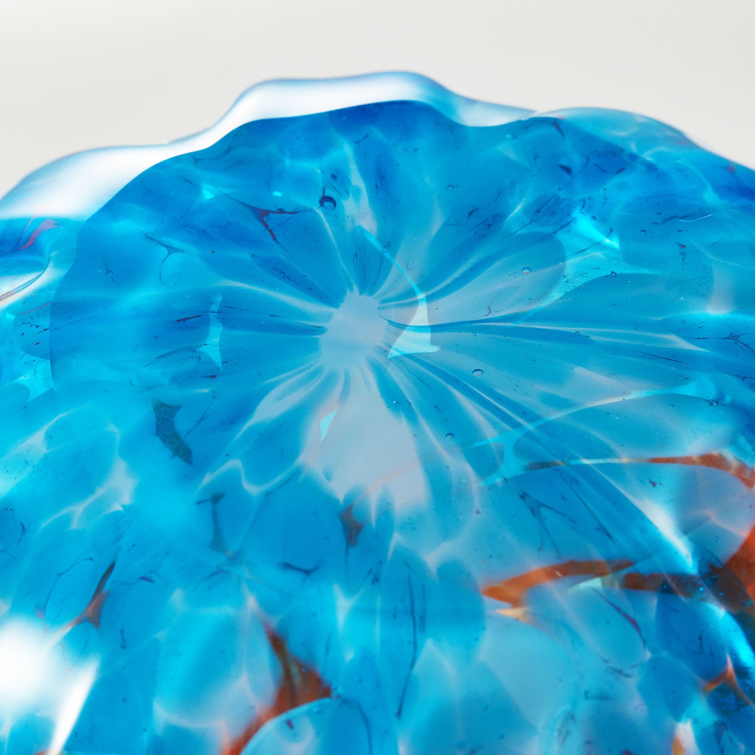 Hand Blown Confetti Art Glass Bubble Bud Flower Vase