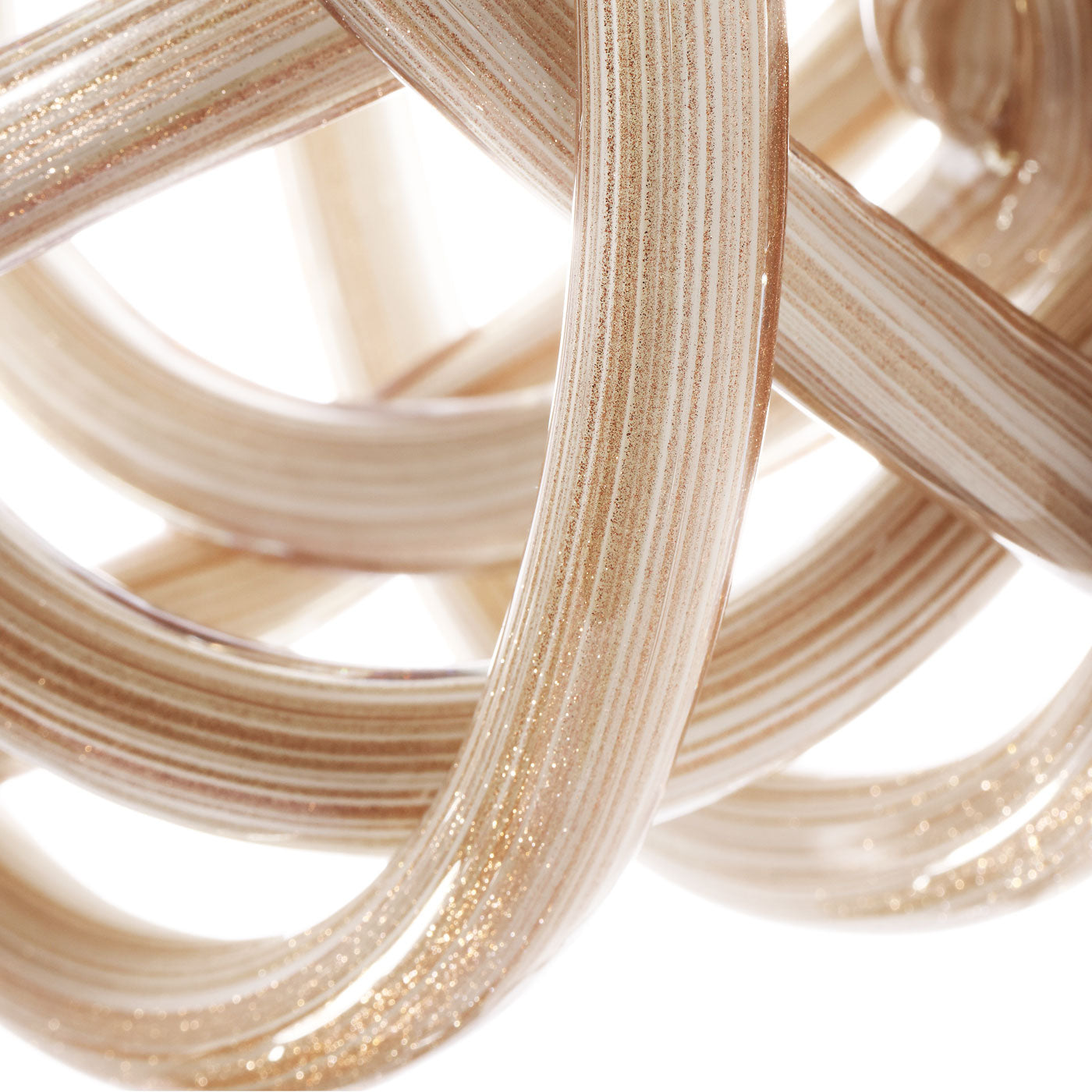 Hand Blown Infinity Knot Sommerso Art Orbit Glass Ball