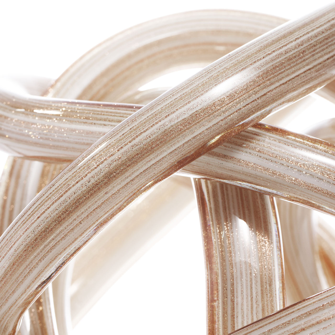 Hand Blown Infinity Knot Sommerso Art Orbit Glass Ball