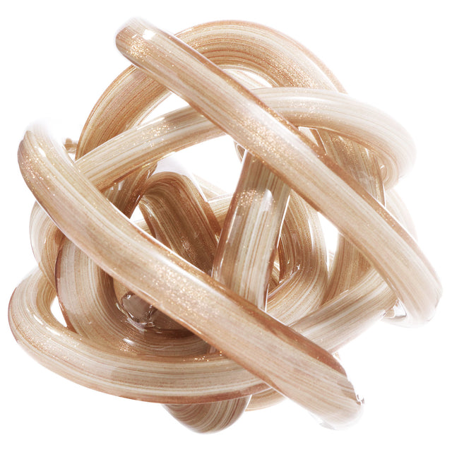 Hand Blown Infinity Knot Sommerso Art Orbit Glass Ball