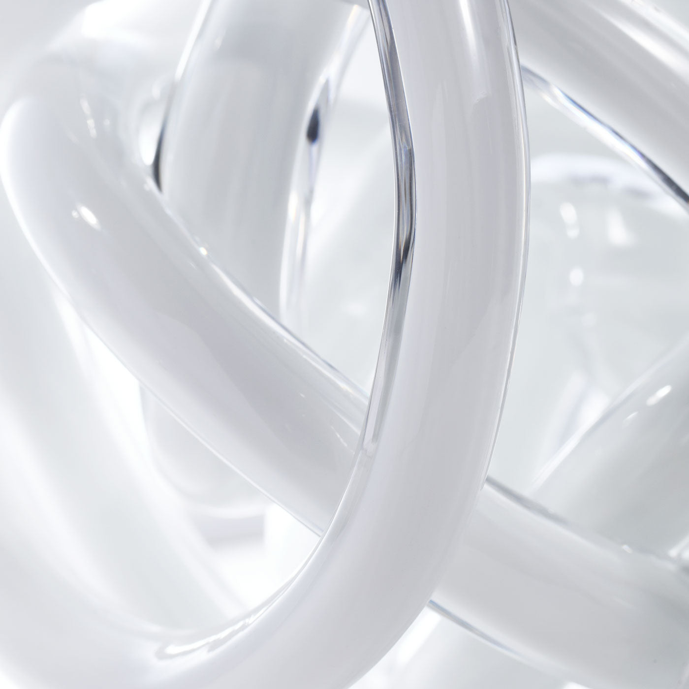 Hand Blown Infinity Knot Sommerso Art Orbit Glass Ball