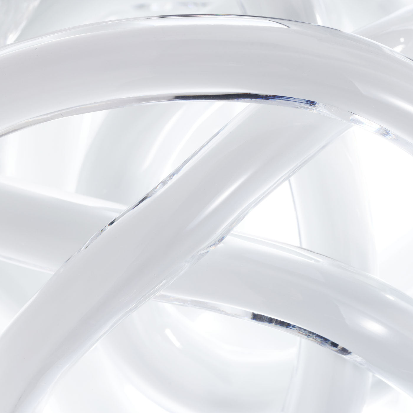 Hand Blown Infinity Knot Sommerso Art Orbit Glass Ball