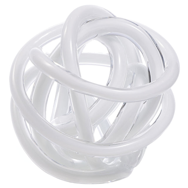 Hand Blown Infinity Knot Sommerso Art Orbit Glass Ball