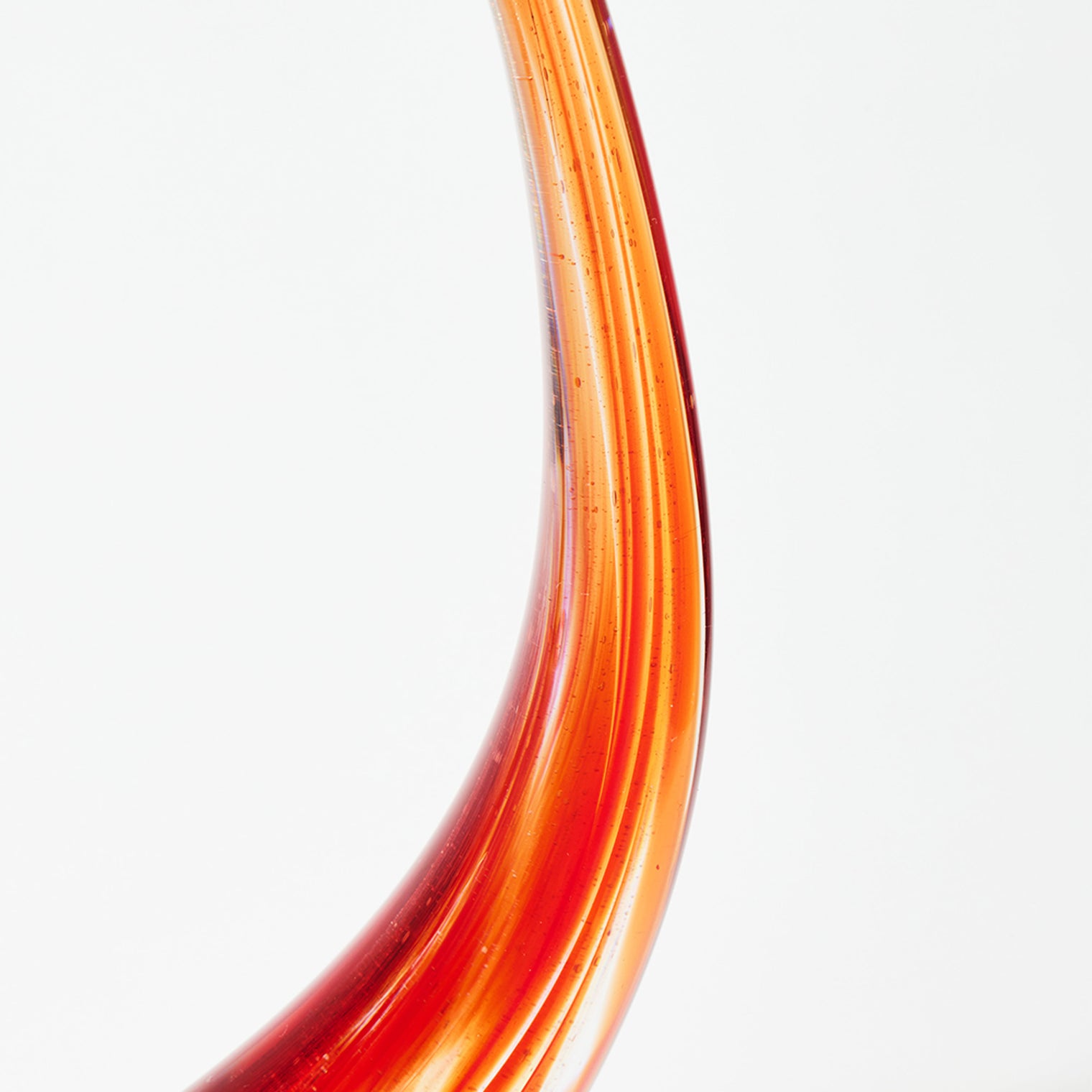 Hand Blown Abstract Sommerso Art Glass Sculpture
