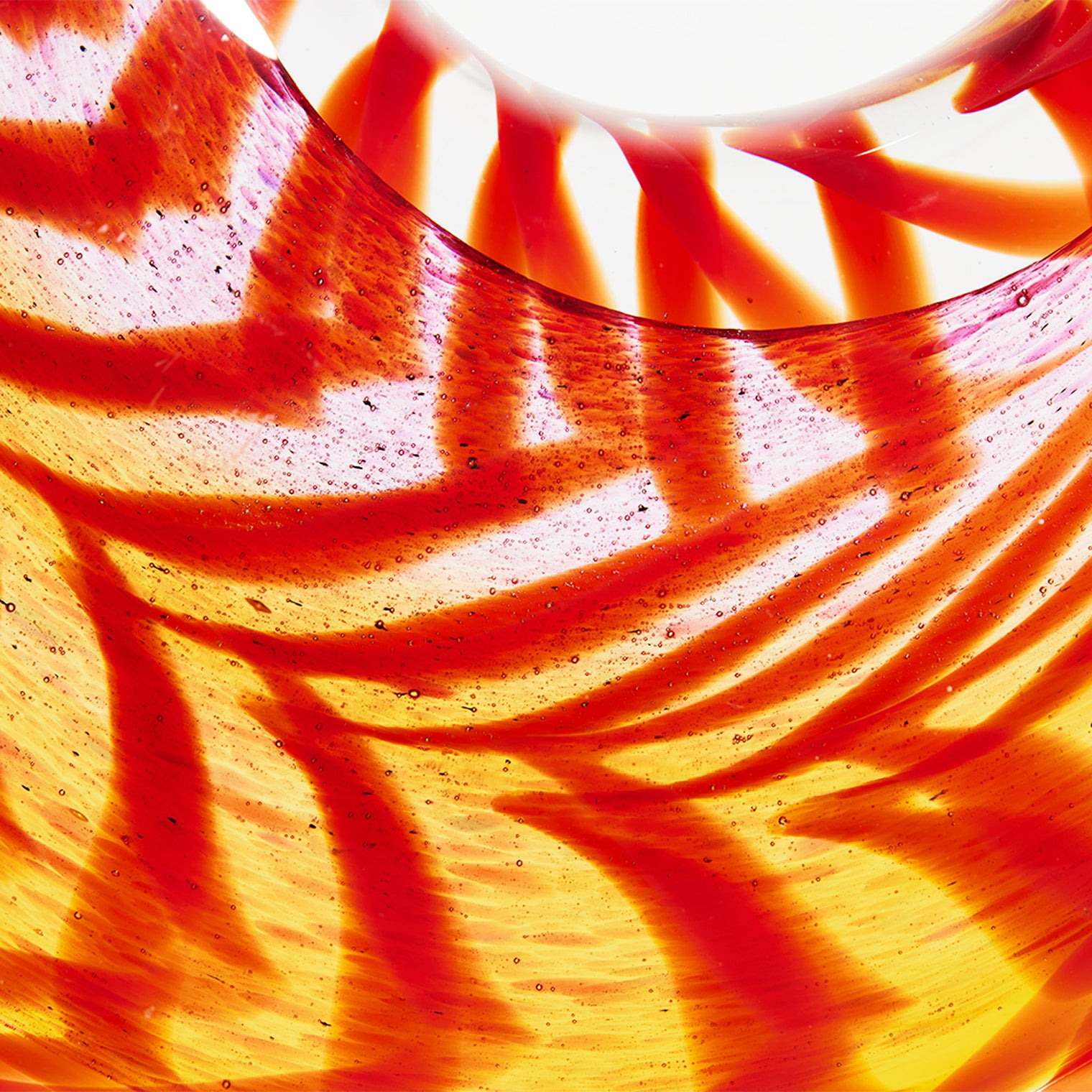 Hand Blown Abstract Sommerso Art Glass Sculpture