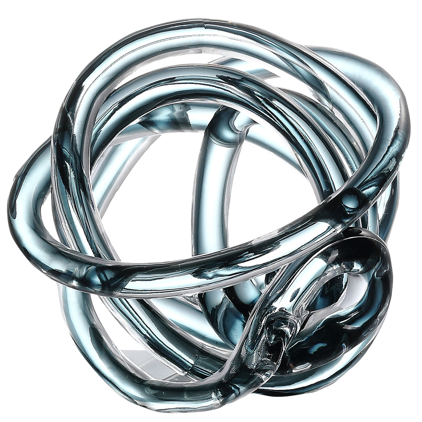 Hand Blown Infinity Knot Sommerso Art Orbit Glass Ball
