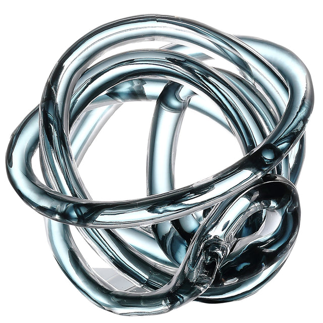 Hand Blown Infinity Knot Sommerso Art Orbit Glass Ball