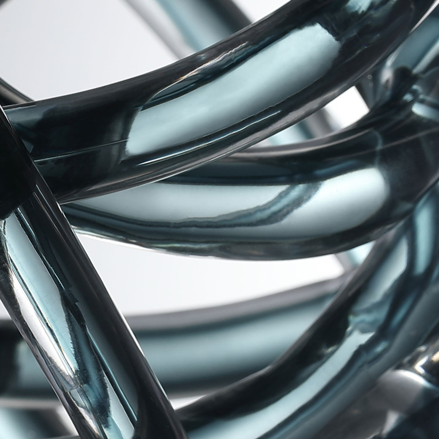 Hand Blown Infinity Knot Sommerso Art Orbit Glass Ball