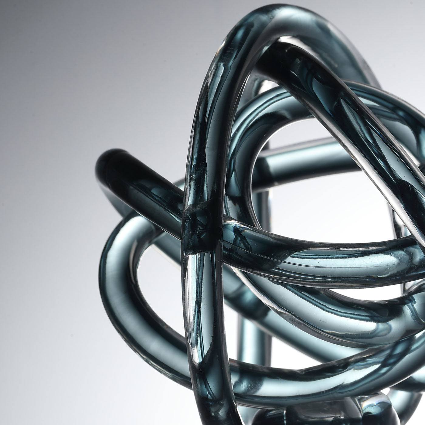 Hand Blown Infinity Knot Sommerso Art Orbit Glass Ball