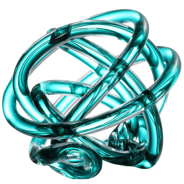 Hand Blown Infinity Knot Sommerso Art Orbit Glass Ball