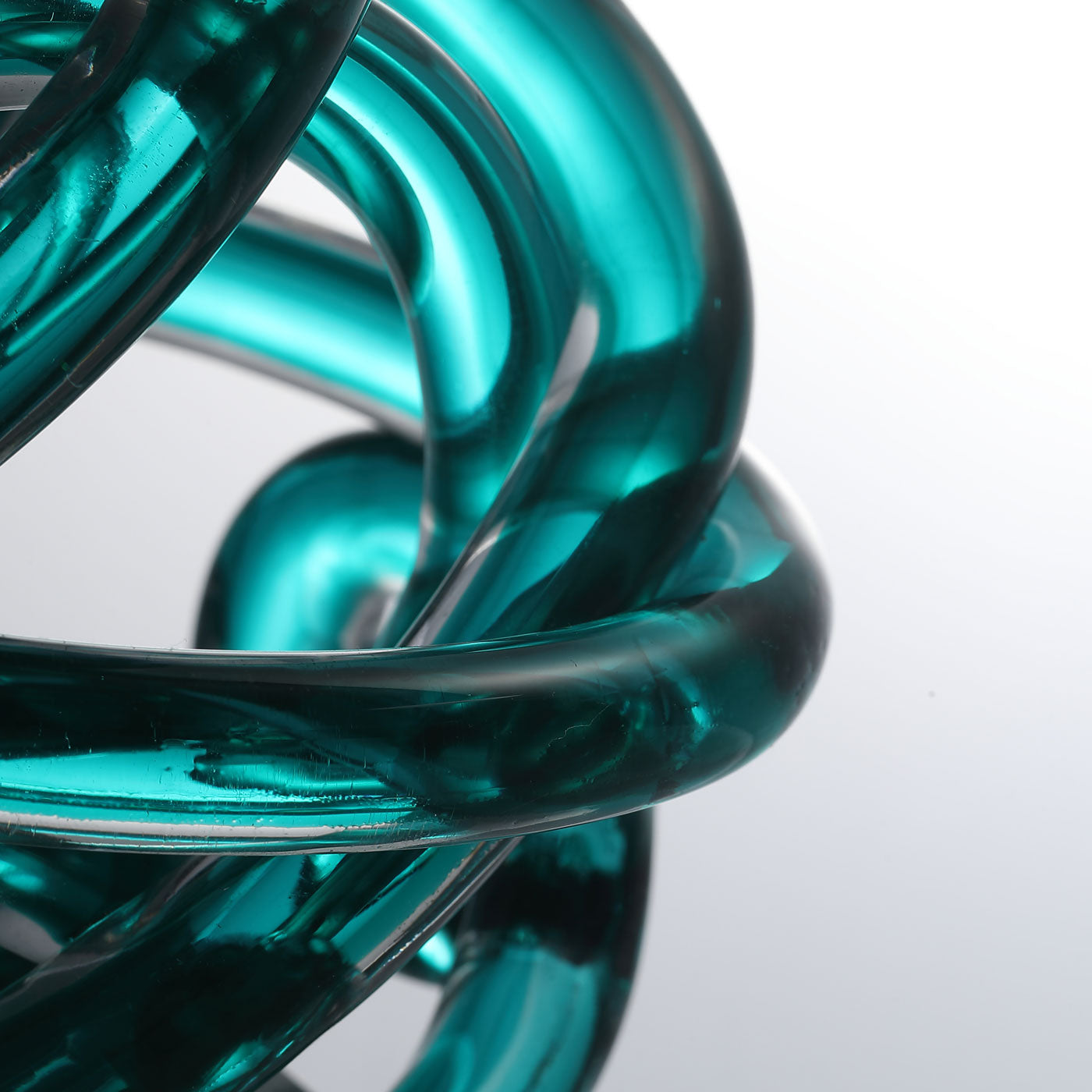 Hand Blown Infinity Knot Sommerso Art Orbit Glass Ball 4-8 inch tall