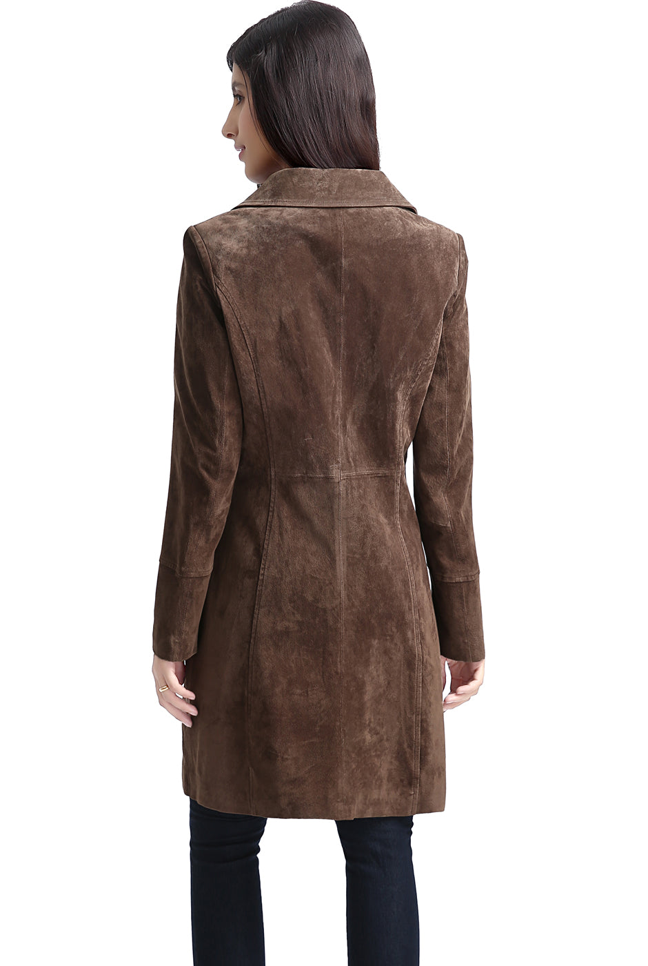 BGSD Women Aubrey Suede Leather Walking Coat