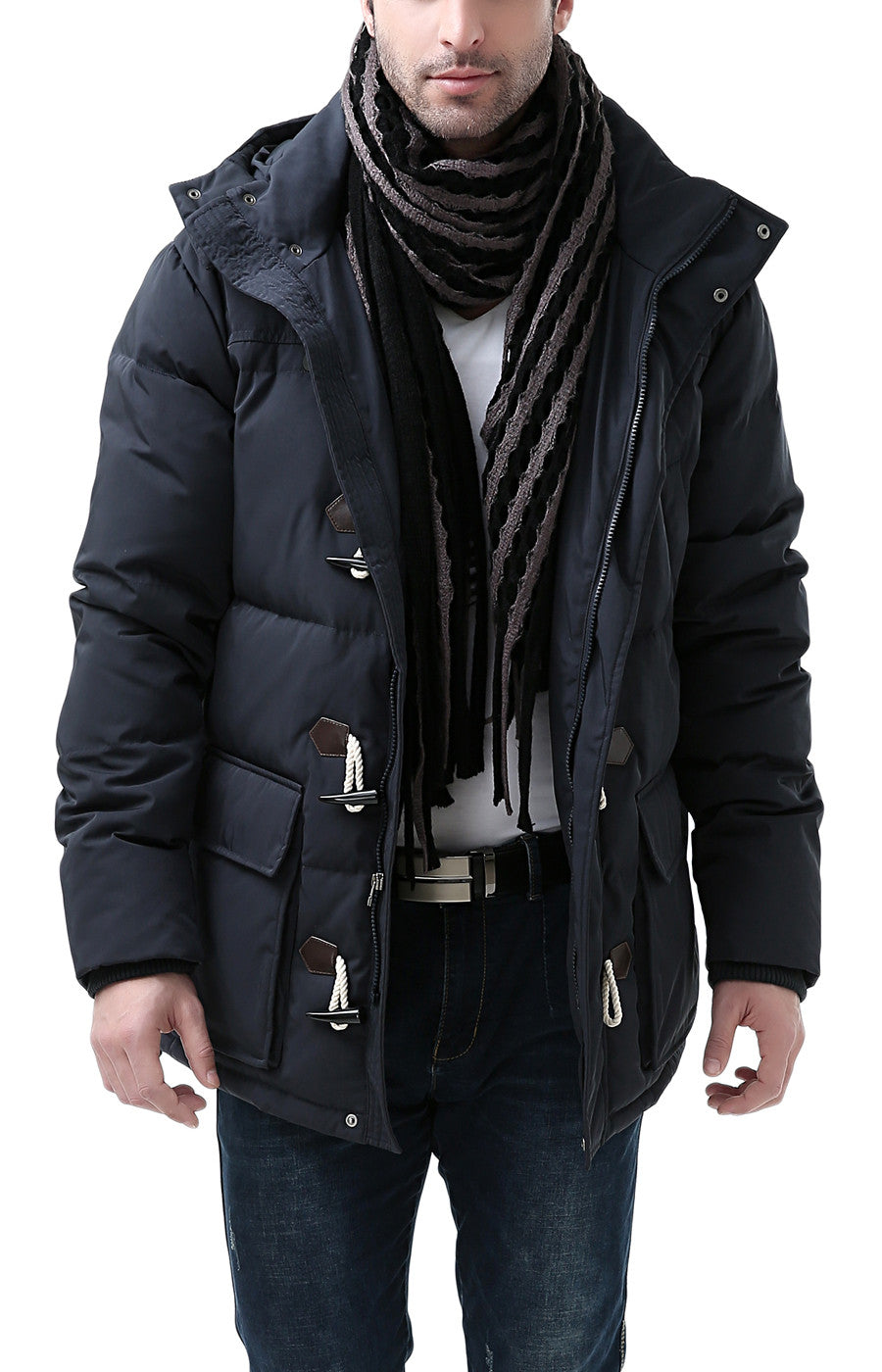 BGSD Men's "Connor" Hooded Waterproof Toggle Down Parka Coat