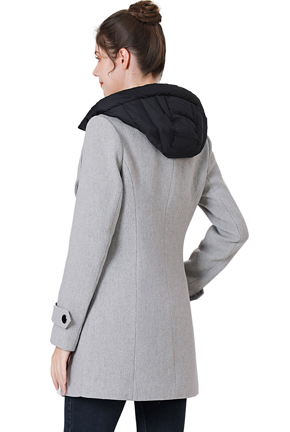 BGSD Women Rue Wool Asymmetric Zipper Coat with Removable Hood