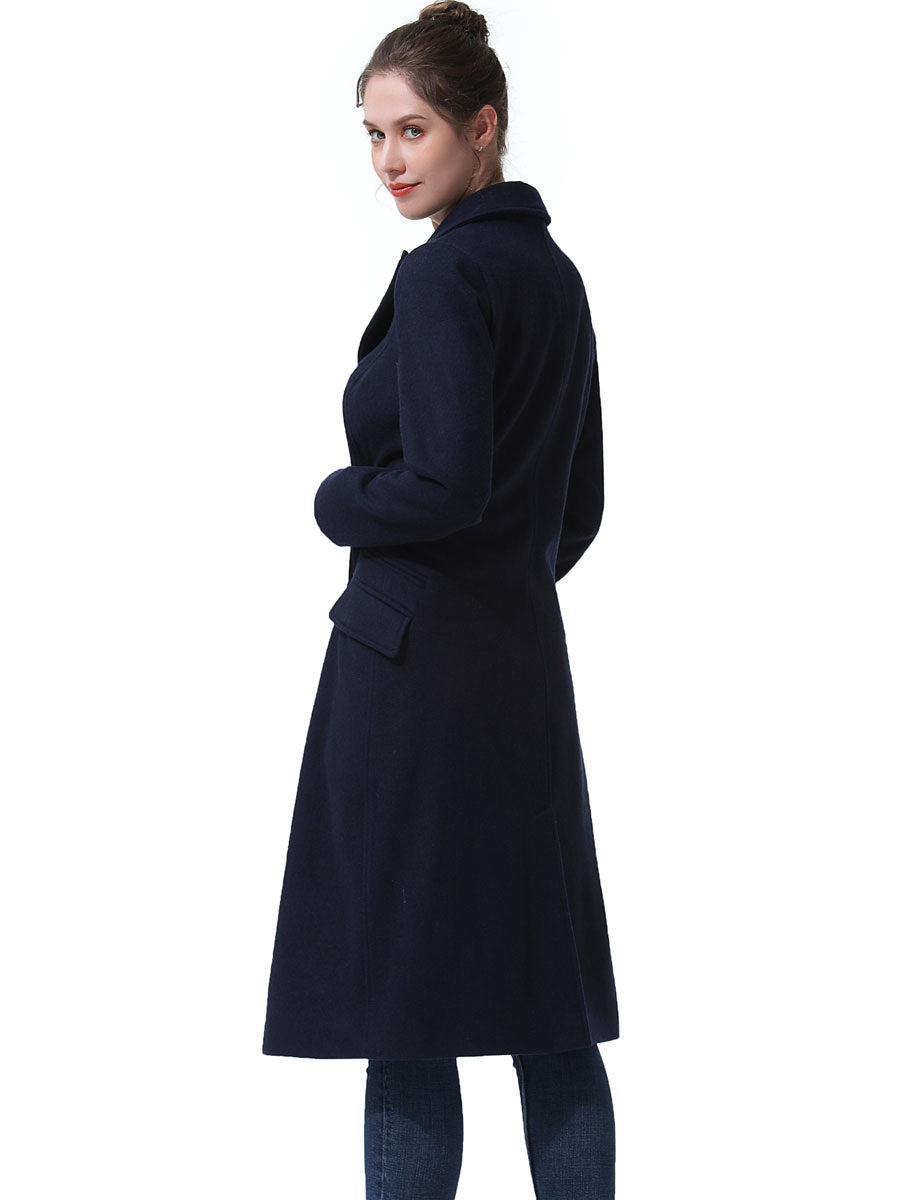 BGSD Women Bri Long Wool Pea Coat