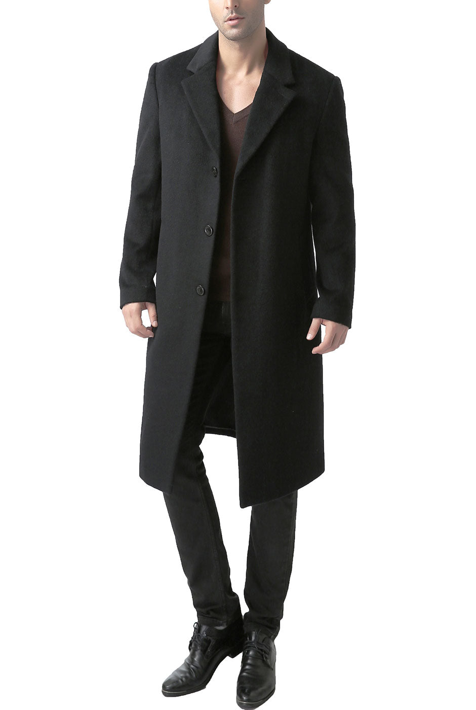 BGSD Men Hart Wool Blend Full Length Long Coat