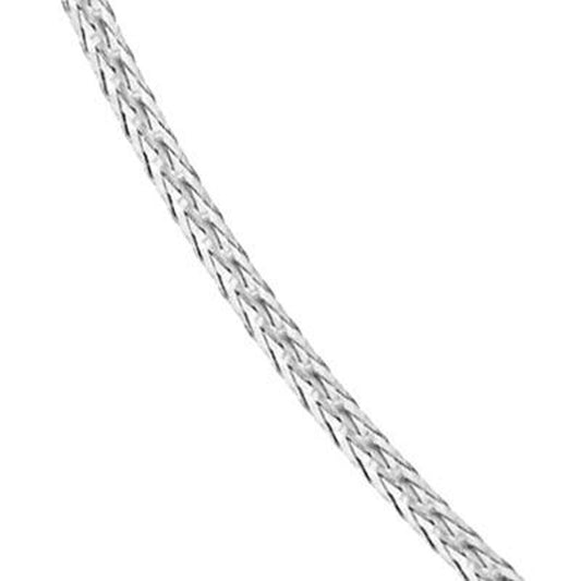 14k White Gold Italian Omega Chain Necklace 2.50mm wide 16.9 inch long