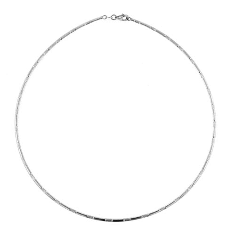 Omega chain cheap white gold