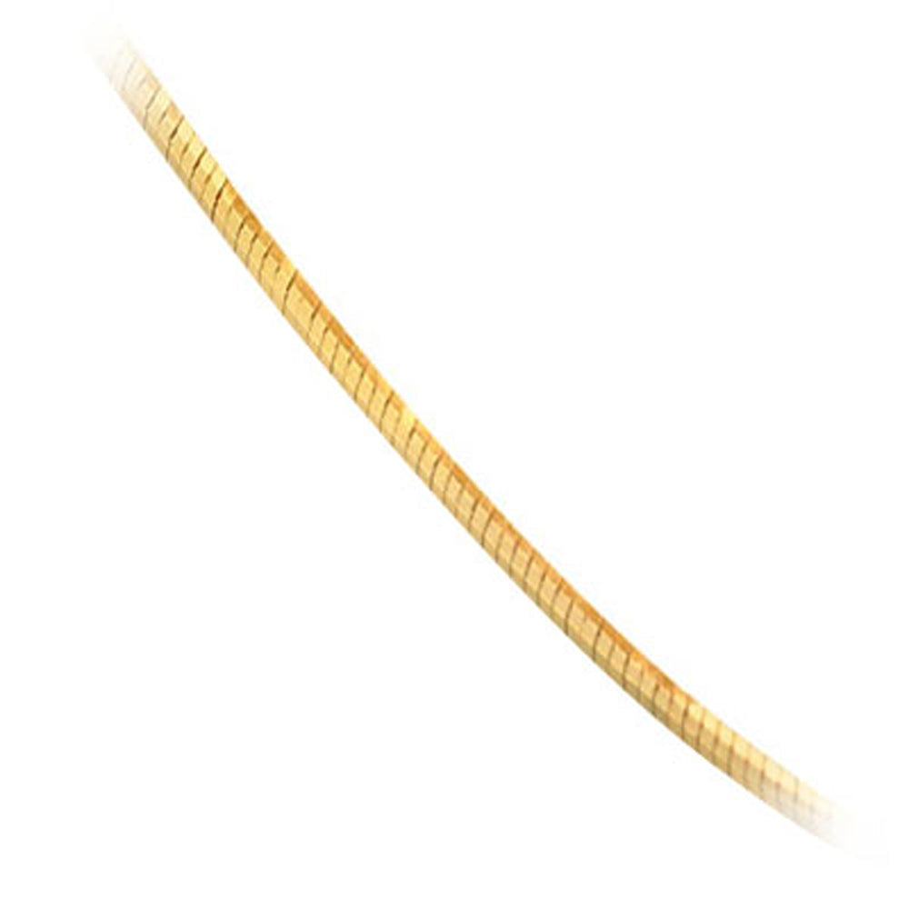 14k Yellow Gold Italian Snake Chain 0.74mm wide 15.5 inch long