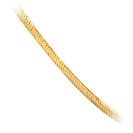 14k Yellow Gold Italian Snake Chain 1.38mm wide 17.5 inch long