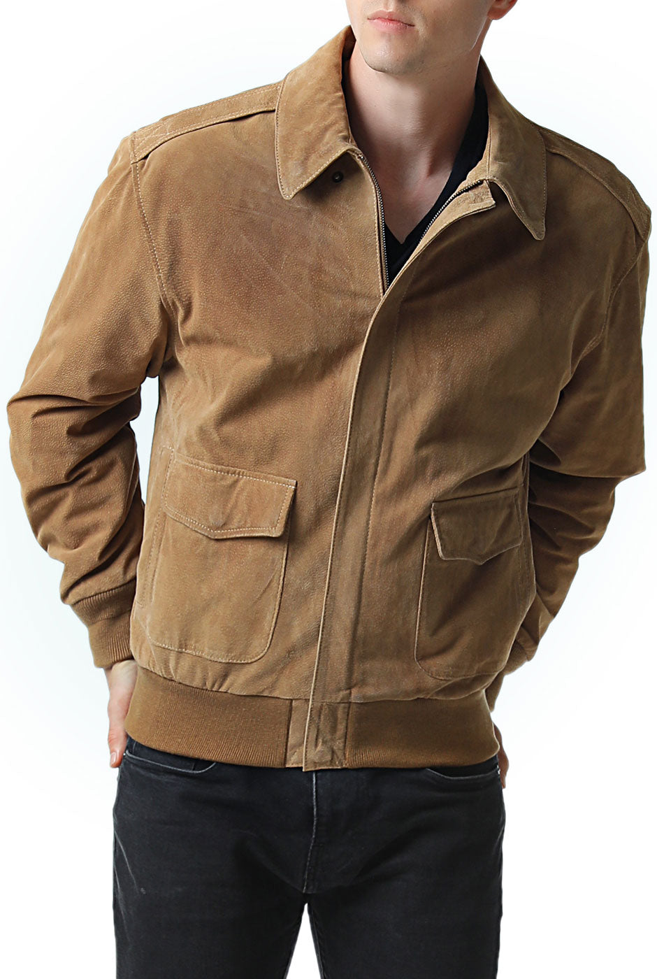 Landing Leathers Men Air Force A-2 Suede Leather Flight