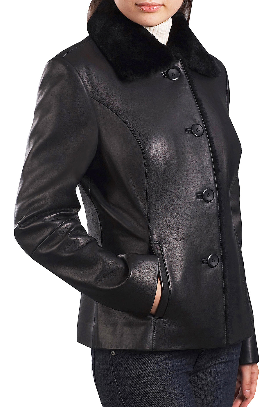 BGSD Women Kare New Zealand Lambskin Leather Jacket