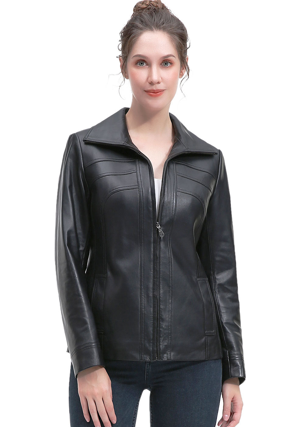 BGSD Women Joyce Lambskin Leather Jacket