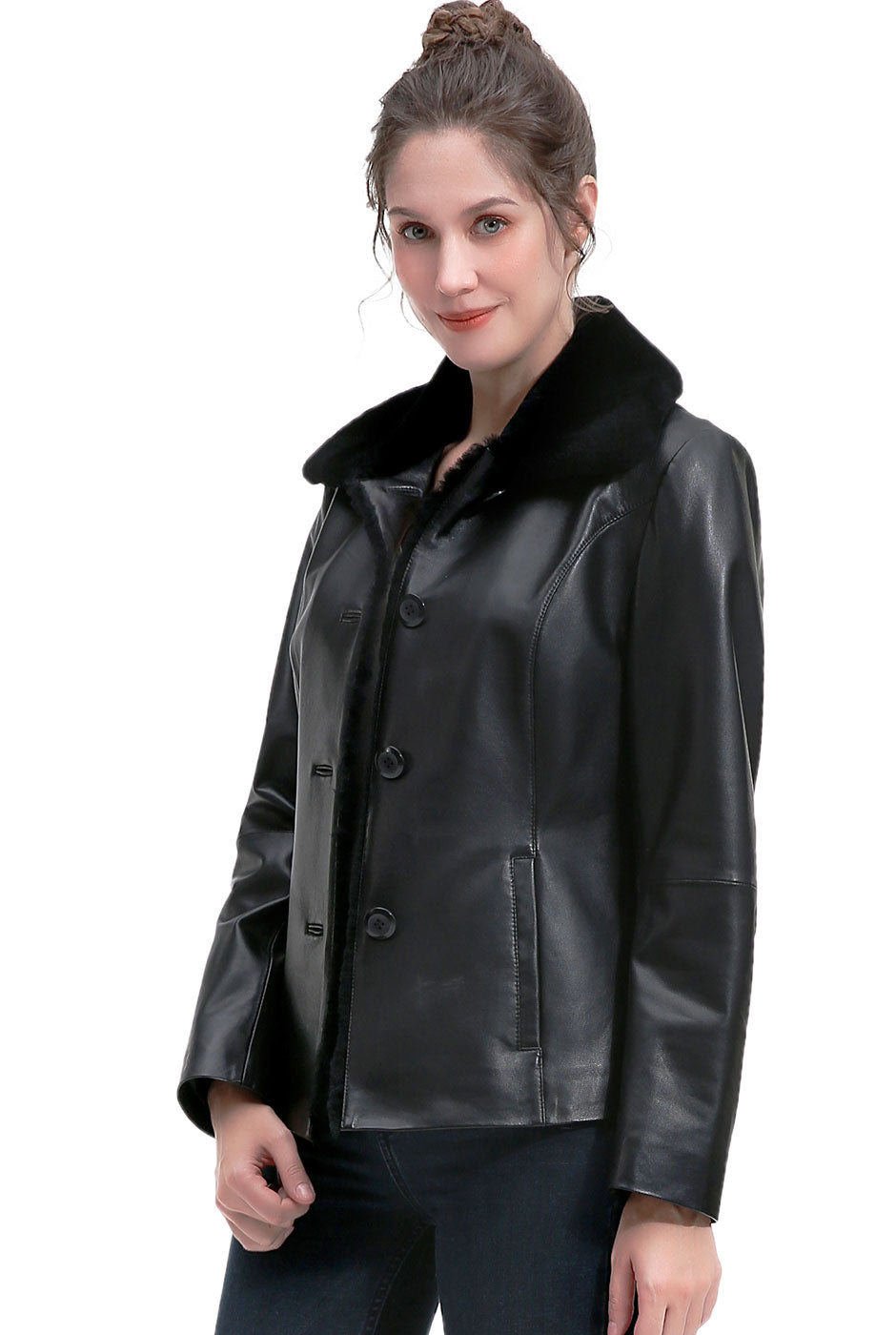 BGSD Women Grace Lambskin Leather Jacket