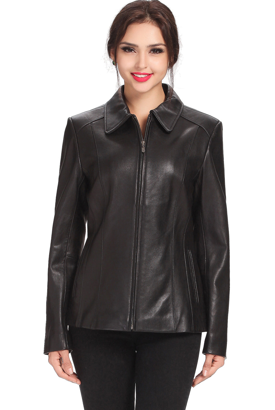 BGSD Women Miranda New Zealand Lambskin Leather Jacket