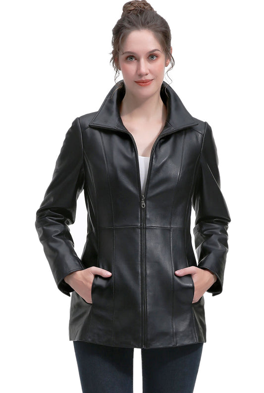 BGSD Women Zofia Lambskin Leather Jacket