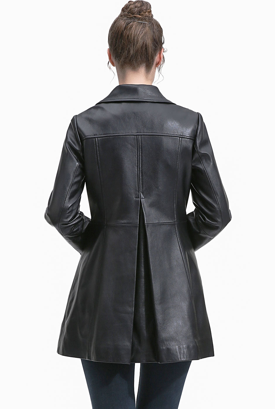 BGSD Women Sarai Lambskin Leather Coat – Luxury Lane