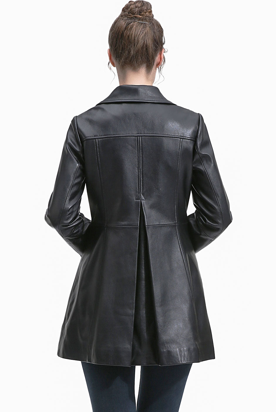 BGSD Women Belle New Zealand Lambskin Leather Coat