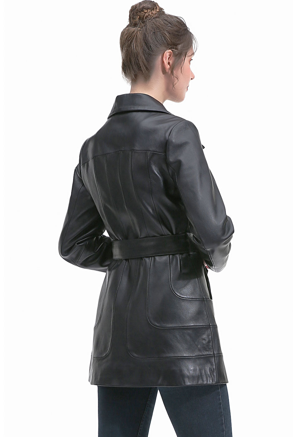 BGSD Women Erika Lambskin Leather Coat – Luxury Lane