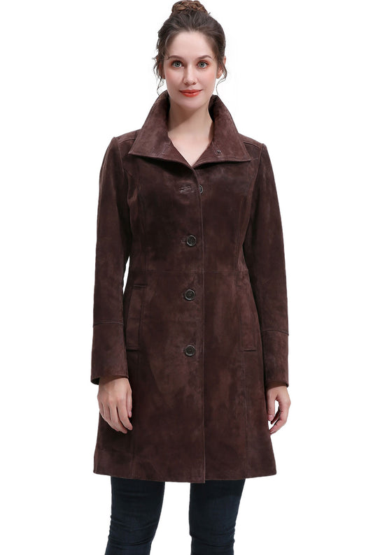 BGSD Women Janel Suede Leather Walking Coat