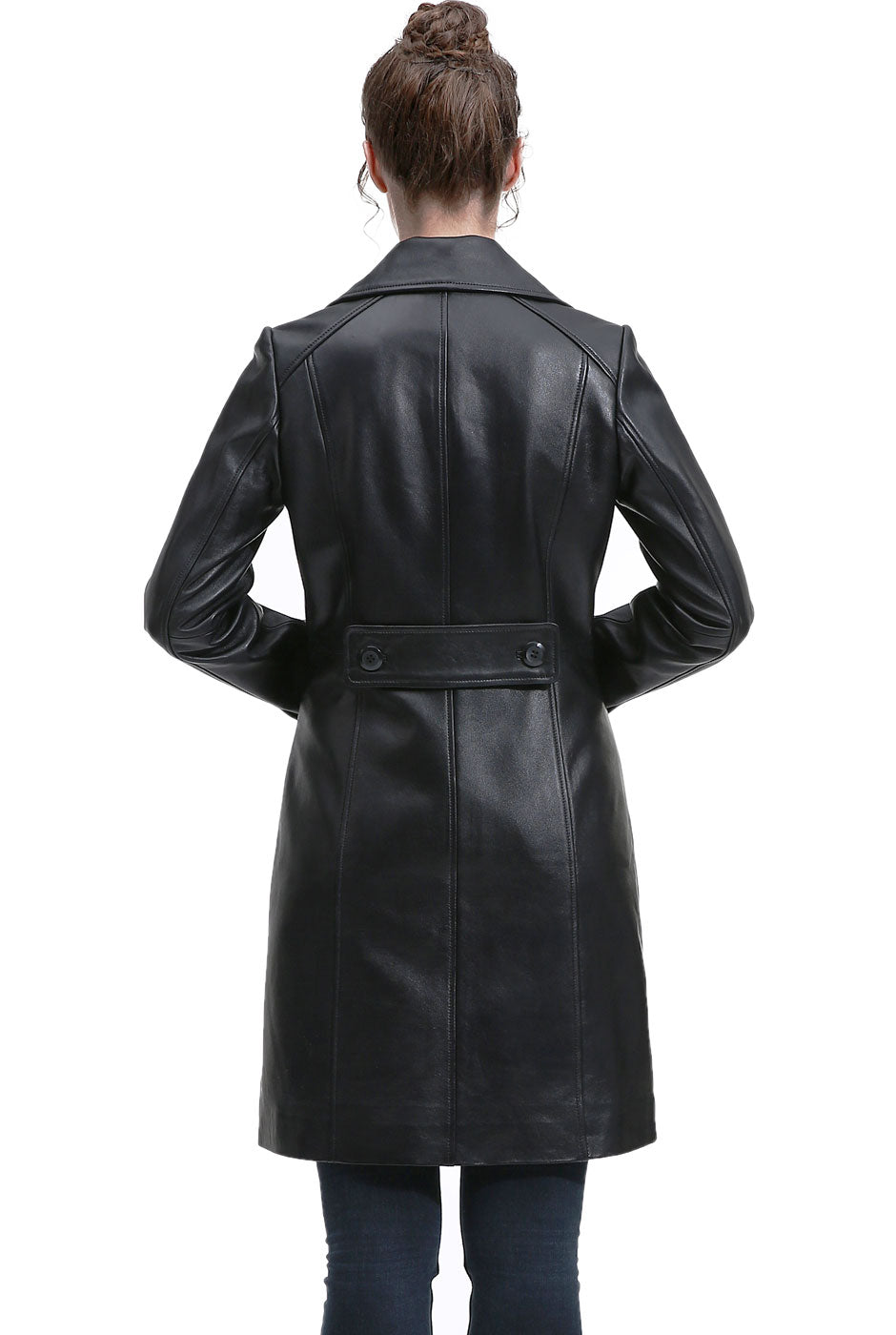 BGSD Women Maisy Lambskin Leather Long Coat – Luxury Lane