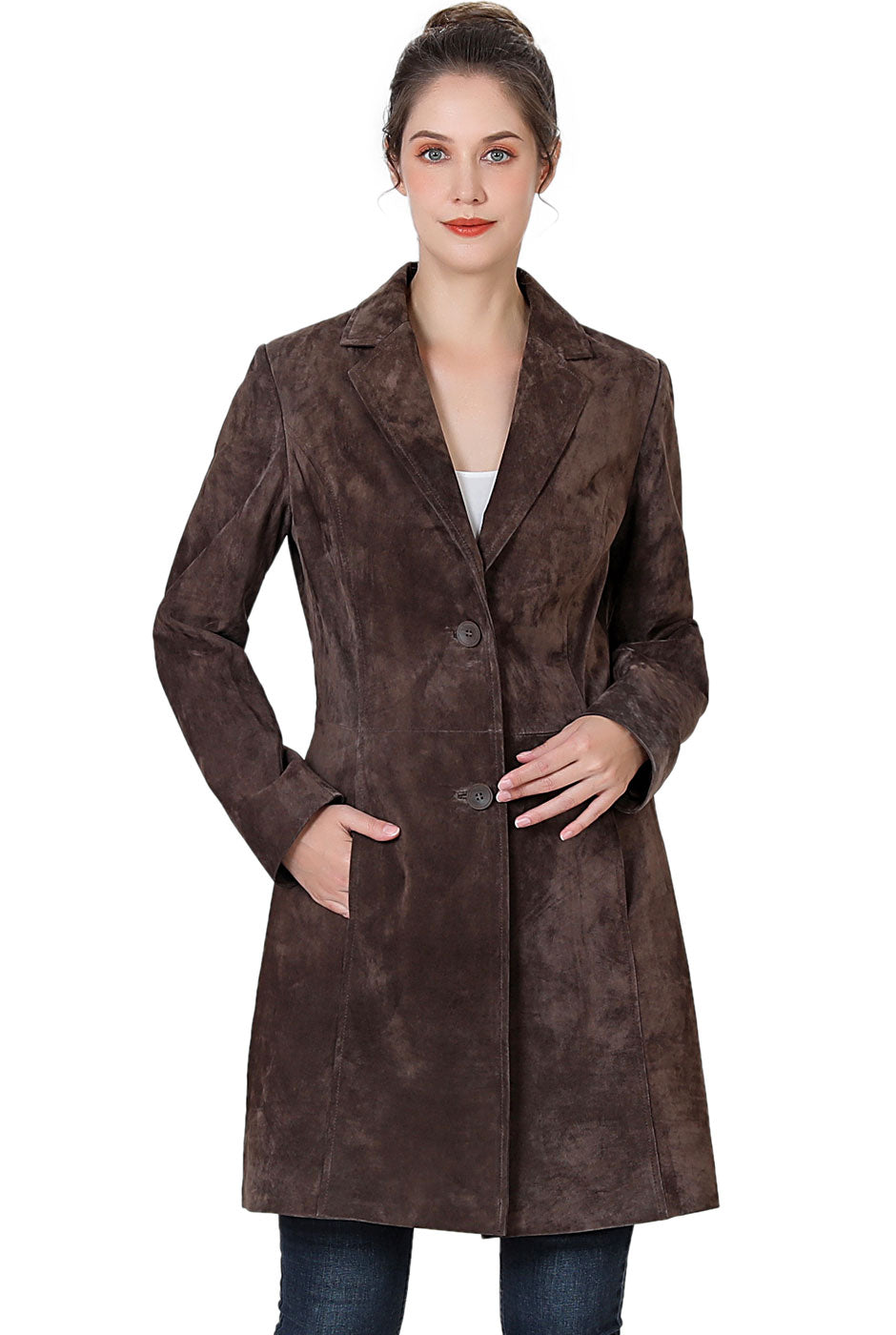 BGSD Women Mary Suede Leather Walker Coat – Luxury Lane