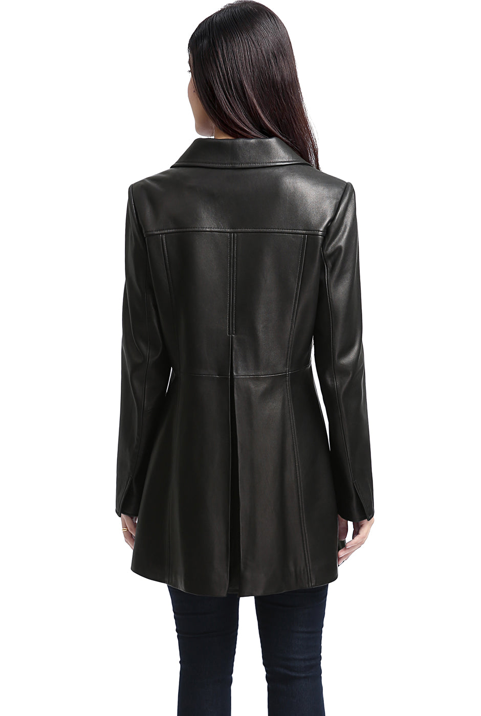 BGSD Women Belle Lambskin Leather Coat