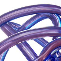 Hand Blown Infinity Knot Sommerso Art Orbit Glass Ball