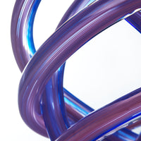 Hand Blown Infinity Knot Sommerso Art Orbit Glass Ball