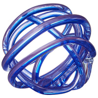 Hand Blown Infinity Knot Sommerso Art Orbit Glass Ball