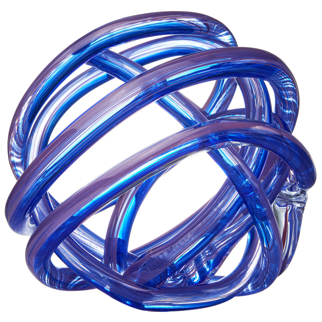 Hand Blown Infinity Knot Sommerso Art Orbit Glass Ball