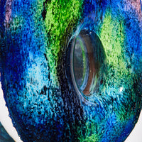 Luxury Lane Hand Blown Abstract Hollow Tear Drop Sommerso Art Glass Sculpture