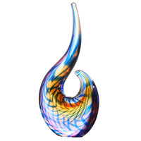 Hand Blown Abstract Sommerso Art Glass Sculpture