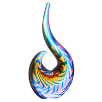 Hand Blown Abstract Sommerso Art Glass Sculpture