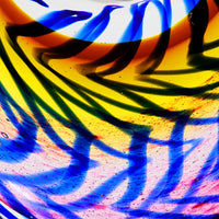 Hand Blown Abstract Sommerso Art Glass Sculpture