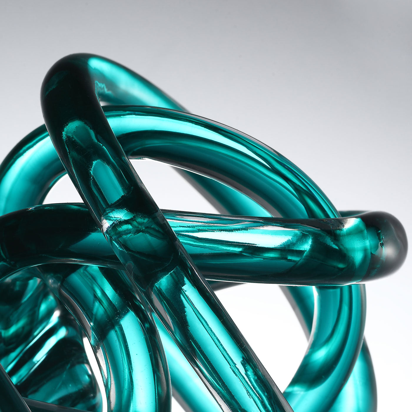 Hand Blown Infinity Knot Sommerso Art Orbit Glass Ball 4-8 inch tall