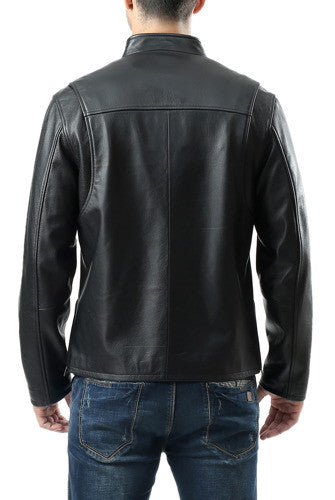 BGSD Men Urban Motorcycle Leather Jacket
