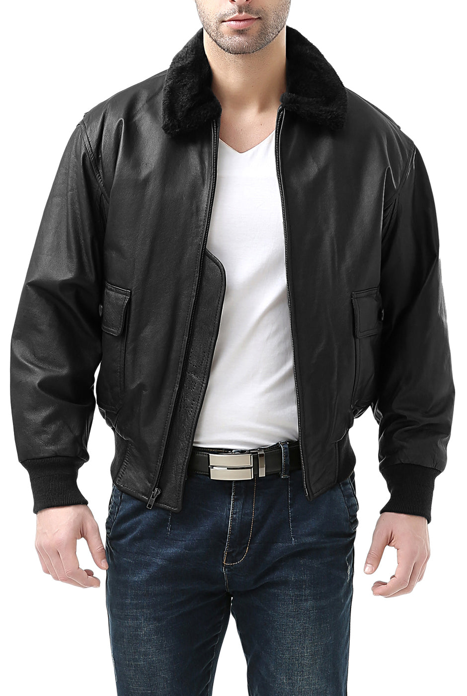 Alpha g1 leather clearance jacket