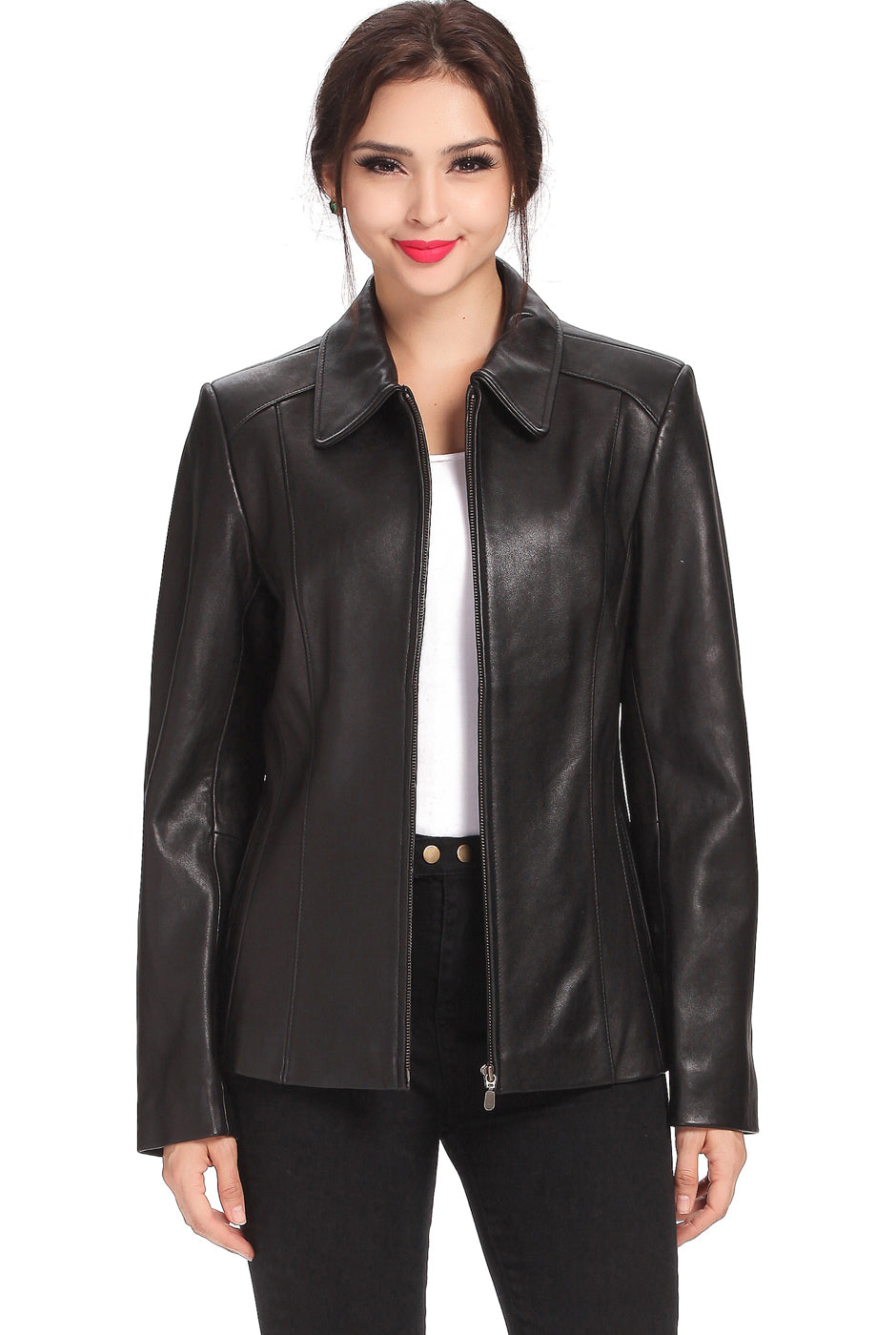 BGSD Women Miranda New Zealand Lambskin Leather Jacket