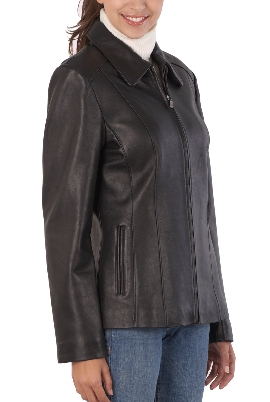 BGSD Women Miranda Lambskin Leather Jacket